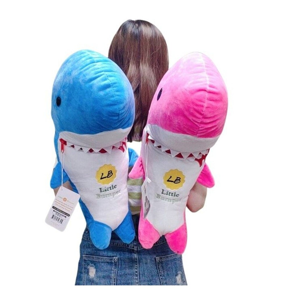 Shark Week Sale: 2-Pk Baby Shark Stuff Toy 3D Realistic Backpack - Pink & Blue